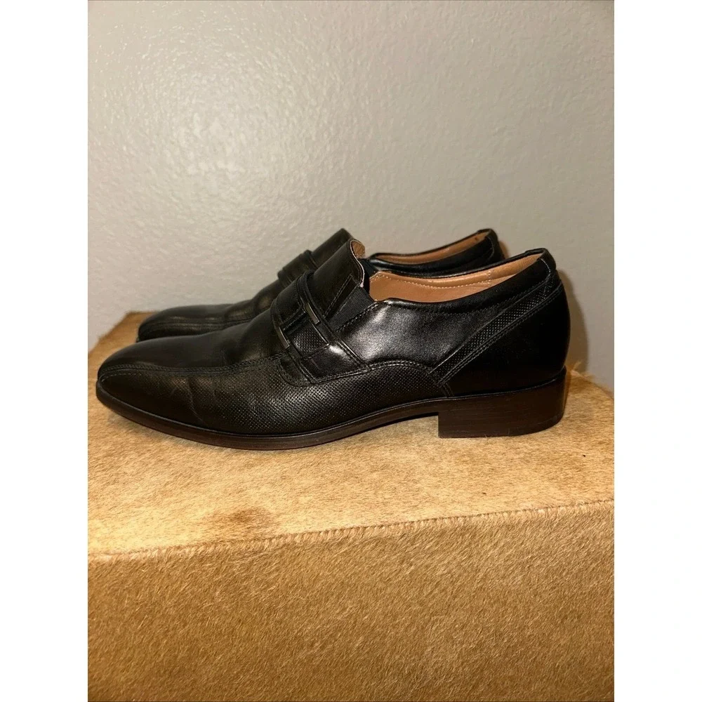 Johnston‎ & Murphy Domani Loafers Mens Size 9.5 M Black Leather Dress Shoes